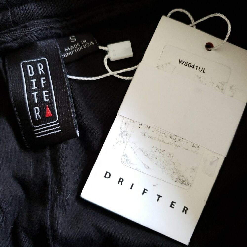 DRIFTER ultra distressed destroyed cotton black casual pencil skirt Size S NEW - Picture 7 of 9